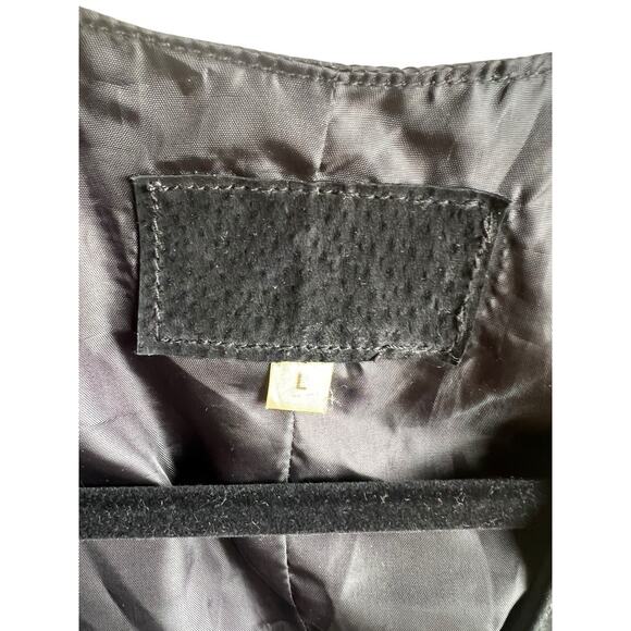 Vintage Women’s Suede Vest Large Black Snap Pockets Rockabilly Goth Western - Picture 2 of 7